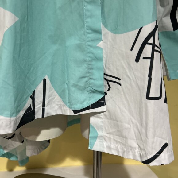 Art To Wear Cupcake International Memphis Abstract L 100% Cotton Jacket Shirt - Picture 4 of 16